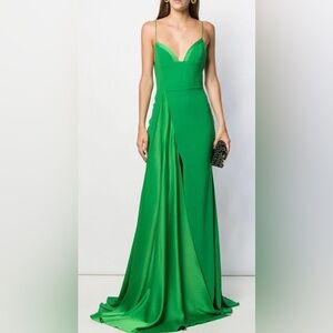 Green Spaghetti-Strap Maxi Dress